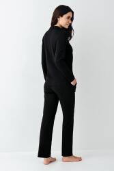 Kadın V Yaka Gömlek Pijama Takım, Mevsimlik Pijama Takım%50 Modal %50 Pamuklu - 4