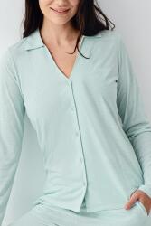 Kadın V Yaka Gömlek Pijama Takım, Mevsimlik Pijama Takım%50 Modal %50 Pamuklu - 7