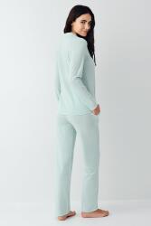 Kadın V Yaka Gömlek Pijama Takım, Mevsimlik Pijama Takım%50 Modal %50 Pamuklu - 8