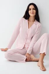 Kadın V Yaka Gömlek Pijama Takım, Mevsimlik Pijama Takım%50 Modal %50 Pamuklu SOMON