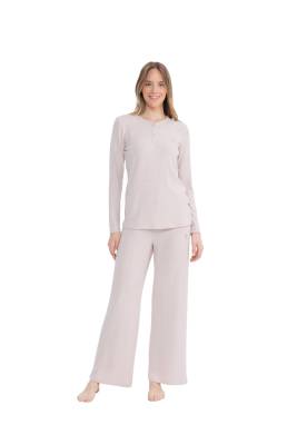 U.S. Polo Assn. - Kadın Viskon Kumaş Kışlık Pijama Takım