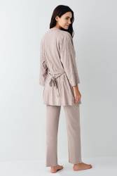 Kadın Vizon Modal 3'lü Takım, %50 pamuk %50 modal - Thumbnail