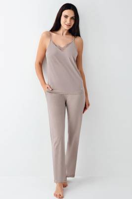 Kadın Vizon Modal 3'lü Takım, %50 pamuk %50 modal - 5