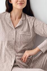 Kadın Vizon Önden Düğmeli Pijama Takım, %50 pamuk %50 modal - 3