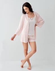 Kadın Yazlık Kutulu %50 Pamuk %50 Modal 3’lü Pijama Takımı – Dantelli Atlet, Şort ve Sabahlık Seti (1)