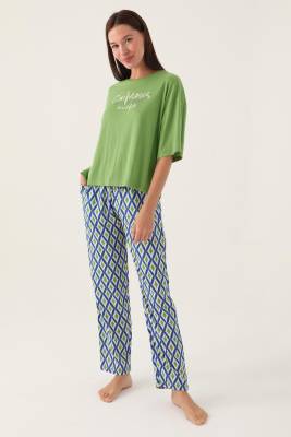 Arnetta - Kadın Yeşil Pijama Takım