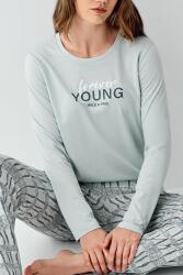 Kadın Açık Yeşil Mevsimlik Pijama Takım, %50 modal %50 pamuk - 3