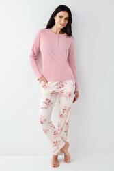 Kadın Gül Kurusu Mevsimlik Pijama Takım, Cep Detaylı, Modal ve Pamuk Kumaş - 2