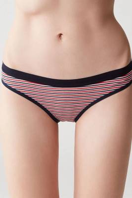 Kırmızı Lacivert 3'lü Kadın Slip Külot - 3