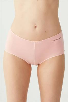 U.S. Polo Assn. - Kırmızı Somon Siyah Beyaz Ten 5'li Kadın Boxer (1)