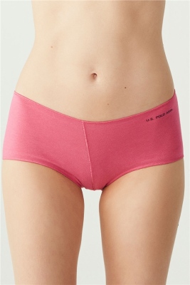 Kırmızı Somon Siyah Beyaz Ten 5'li Kadın Boxer - 7