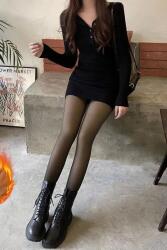 Kışın Sıcak Tutan İnce Çorap Görünümlü İçi Peluş Külotlu Çorap Tayt (1)