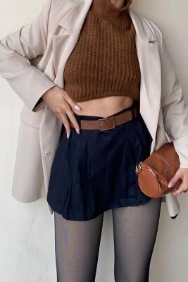 Kışın Sıcak Tutan İnce Çorap Görünümlü İçi Peluş Külotlu Çorap Tayt - 5