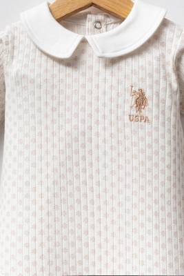 U.S. Polo Assn. - Kız Bebek Beyaz Patikli Tulum (1)