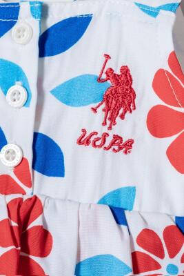 Kız Bebek Çiçek Desenli Poplin Tulum – %100 Pamuk Yazlık Bebek Tulumu (3-24 Ay) - 2