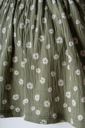 Kız Bebek Papatya Desenli Elbise Pamuk Süprem Kumaş Yuvarlak Yaka Günlük Elbise - 3