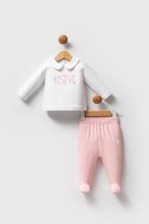 Kız Bebek Patikli Alt Üst Takım, %100 Pamuk / %100 Cotton - 1