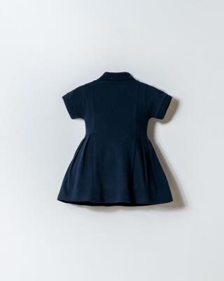 Kız Bebek Pike Elbise %100 Pamuk Polo Yaka Günlük & Yazlık Elbise - 4