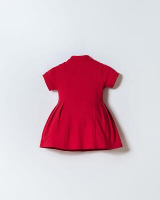 Kız Bebek Pike Elbise %100 Pamuk Polo Yaka Günlük & Yazlık Elbise - 15