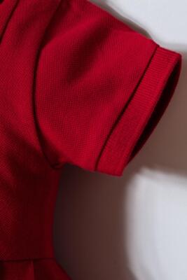 Kız Bebek Pike Elbise %100 Pamuk Polo Yaka Günlük & Yazlık Elbise - 16