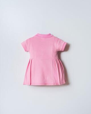 Kız Bebek Pike Elbise %100 Pamuk Polo Yaka Günlük & Yazlık Elbise - 21