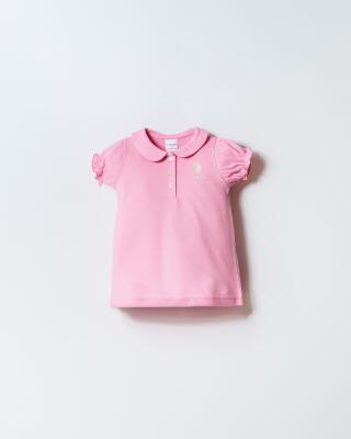 Kız Bebek Pike Elbise %100 Pamuk – Polo Yaka Yazlık Günlük Elbise - 7