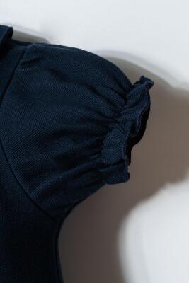 Kız Bebek Pike Elbise %100 Pamuk – Polo Yaka Yazlık Günlük Elbise - 15