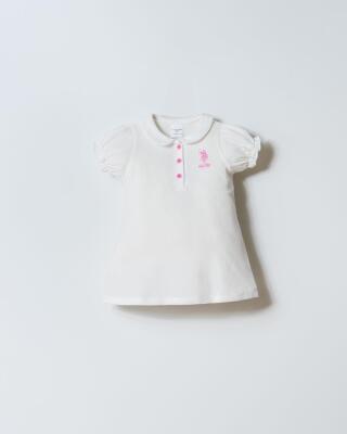 Kız Bebek Pike Elbise %100 Pamuk – Polo Yaka Yazlık Günlük Elbise - 19