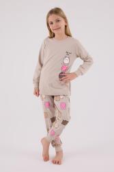 Kız Çocuk %100 Pamuklu Pijama Takım, Uzunkollu, Dar Paça - 3