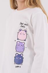 Kız Çocuk %100 Pamuklu Pijama Takım, Uzunkollu, Dar Paça - 11