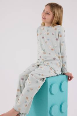 Kız Çocuk Kaşkorse Pijama Takım, %95 Pamuk %5 Elastan - 7
