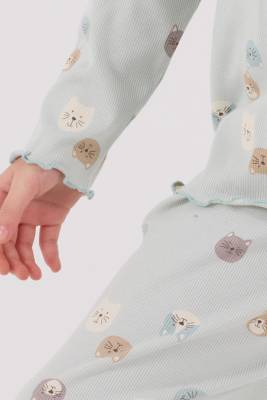 Kız Çocuk Kaşkorse Pijama Takım, %95 Pamuk %5 Elastan - 12