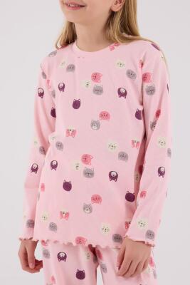 Kız Çocuk Kaşkorse Pijama Takım, %95 Pamuk %5 Elastan - 4