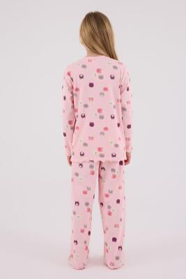 Kız Çocuk Kaşkorse Pijama Takım, %95 Pamuk %5 Elastan - 5