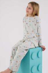 Kız Çocuk Kaşkorse Pijama Takım, %95 Pamuk %5 Elastan Yeşil