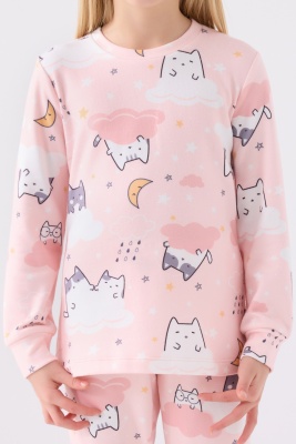 KIZ ÇOCUK PİJAMA TAKIMI ,SÜPREM ROTASYON  DOKUMA - 2