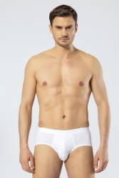 Klasik Beyaz Erkek Slip %50 modal % 50 pamuk - Thumbnail