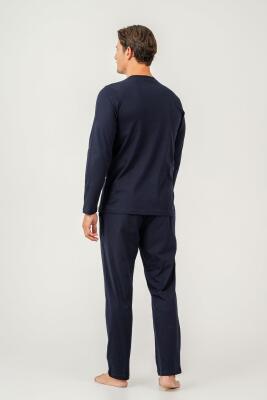 KUTULU ÇEYİZLİK ARNETTA ERKEK İKİLİ TAKIM %100 Pamuk / %100 Cotton Uzun Kol Pijama Takım - 3