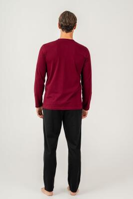 KUTULU ÇEYİZLİK ARNETTA ERKEK İKİLİ TAKIM %100 Pamuk / %100 Cotton Uzun Kol Pijama Takım - 16