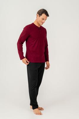 KUTULU ÇEYİZLİK ARNETTA ERKEK İKİLİ TAKIM %100 Pamuk / %100 Cotton Uzun Kol Pijama Takım - 19