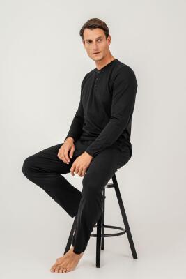 KUTULU ÇEYİZLİK ARNETTA ERKEK İKİLİ TAKIM %100 Pamuk / %100 Cotton Uzun Kol Pijama Takım - 22