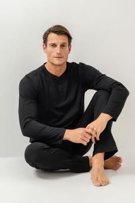 KUTULU ÇEYİZLİK ARNETTA ERKEK İKİLİ TAKIM %100 Pamuk / %100 Cotton Uzun Kol Pijama Takım - 28