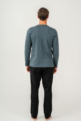 KUTULU ÇEYİZLİK ARNETTA ERKEK İKİLİ TAKIM %100 Pamuk / %100 Cotton Uzun Kol Pijama Takım - 9