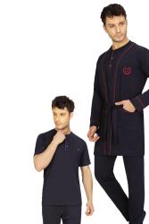 Kutulu Çeyizlik Erkek 5'li Pijama Takım, Kısakol Pijama Takım, Uzunkol Pijama Takım ve Sabahlık