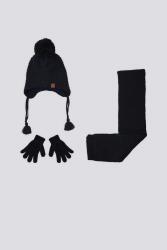 Lacivert Erkek Bebek Atkı-Bere-Eldiven 3'lü Takım, 1-3 yaş arası Lacivert