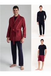 Lacivert Robdöşambr 5'li Damat Çeyiz Seti - Thumbnail