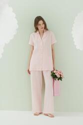 NBB Kadın Gömlek Pijama Takım, Müslin Kumaş, %100 Pamuklu - 4