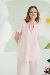 NBB Kadın Gömlek Pijama Takım, Müslin Kumaş, %100 Pamuklu (1)