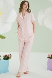 NBB Kadın Gömlek Pijama Takım, Müslin Kumaş, %100 Pamuklu