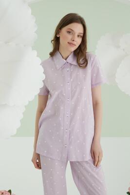 NBB Kalpli Önden Düğmeli Yazlık Pijama Takım, %100 Pamuklu - 1